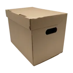 Κουτί αποθήκευσης κραφτ με ενσωματωμένο καπάκι 23x33x25cm - Metron