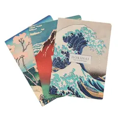 σημειωματάρια hokusai kokonote the great wave 15x21cm 3 τεμάχια - Kokonote