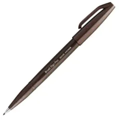 Μαρκαδόρος pentel πινέλο brush sign pen dark brown - Pentel