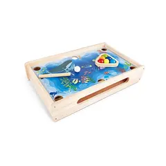 Ξύλινο μπιλιάρδο - pucket 2 σε 1 pin toys από μασίφ καουτσουκόδεντρο 6+ - Pin toy