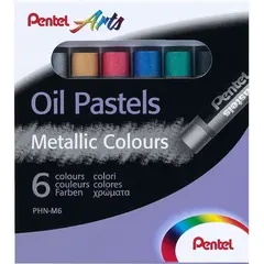 παστέλ pentel μεταλλικά χρώματα 6 τεμάχια - Pentel