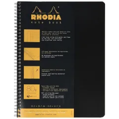 τετράδιο σπιράλ rhodia notebook a4 μαύρο 80 φύλλα - Rhodia