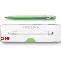 στυλό caran d'ache 849 fluo πράσινο medium σε μεταλλικό κουτί δώρου ballpen - Caran d'ache