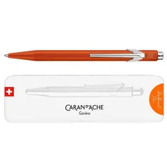 στυλό caran d'ache 849 colormat-x πορτοκαλί σε μεταλλικό κουτί δώρου ballpen - Caran d'ache