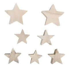 Αστέρι ξύλινο rayher 2x6cm & 5x4cm 7 τεμάχια - Rayher