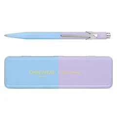 στυλό caran d'ache 849 by paul smith medium sky blue/levender μεταλλικό κουτί δώρου - Caran d'ache
