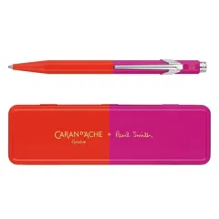 στυλό caran d'ache 849 by paul smith medium warm red/melrosepink μεταλλικό κουτί δώρου - Caran d'ache