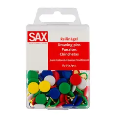 πινέζες sax χρωματιστές 80 τεμάχια - Sax