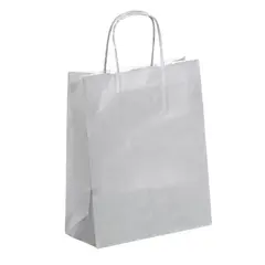 τσάντα δώρου χάρτινη 90gr 35x40cm πιέτα 14cm ασημί - Viquel