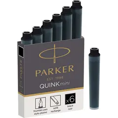 Αμπούλες parker quink mini 6 τεμάχια cartridges black - Parker