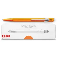 στυλό caran d'ache 849 fluo πορτοκαλί medium σε μεταλλικό κουτί δώρου ballpen - Caran d'ache