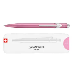 στυλό caran d'ache 849 colormat-x ροζ σε μεταλλικό κουτί δώρου ballpen - Caran d'ache