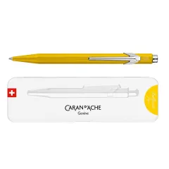 στυλό caran d'ache 849 colormat-x κίτρινο σε μεταλλικό κουτί δώρου ballpen - Caran d'ache