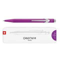 στυλό caran d'ache 849 colormat-x βιολετί σε μεταλλικό κουτί δώρου ballpen - Caran d'ache