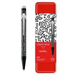 στυλό caran d'ache 849 keith haring medium μαύρο σε μεταλλικό κουτί δώρου ballpen - Caran d'ache