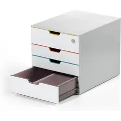 συρταριέρα durable varicolor safe 4 θέσεων λευκή - Durable