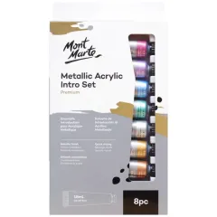 Ακρυλικά χρώματα mont marte 18ml 8 μεταλλικές αποχρώσεις - Mont marte