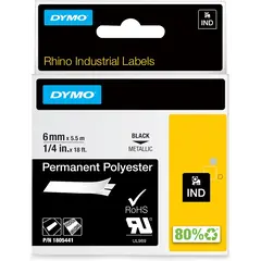 Κασέτα ετικετογράφου dymo rhino 6mmx5.5m permanent polyester metal 1805441 - Dymo