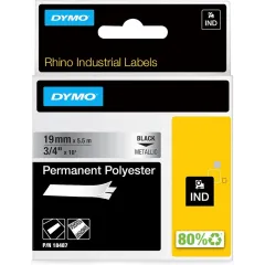 Κασέτα ετικετογράφου dymo rhino 19mmx5.5m d18487 permanent polyester metal - Dymo