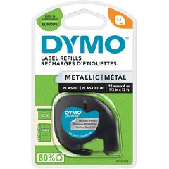 Κασέτα ετικετογράφου dymo 91208 ltag 12mx4m polyester metal silver - Dymo