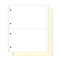 χαρτί μηχανογραφικό 5.5 '' x 9.5 '' (24cm x 14cm) 2τυπο λευκό-κίτρινο - Typotrust