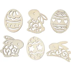 Ξύλινα διακοσμητικά easter 40mm 24τεμ. - Deco