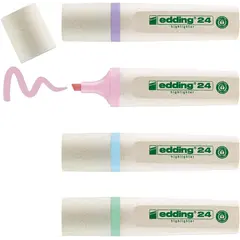 σετ μαρκαδόροι υπογράμμισης edding 24 ecoline σε 4 pastel χρώματα - Edding