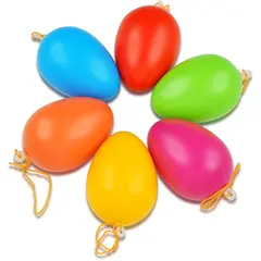 Αυγά πλαστικά χρωματιστά 12 τεμάχια 59x42mm - Meyco