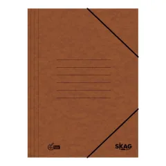 Ντοσιέ skag με πτερύγια & λάστιχο prespan καφέ - Skag