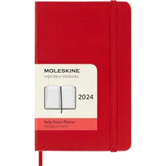 Ημερολόγιο moleskine 2024 daily planner red σκληρό εξώφυλλο 9x14cm pocket - Moleskine