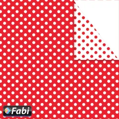 χαρτόνι διπλής οψης fabi 50x70cm 220 gr. πουά κόκκινο - Fabi