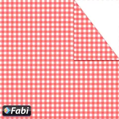 χαρτόνι διπλής οψης fabi 50x70cm 220 gr. καρό κόκκινο - Fabi