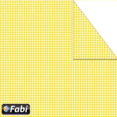 χαρτόνι διπλής οψης fabi 50x70cm 220 gr. μίνι καρό κίτρινο - Fabi