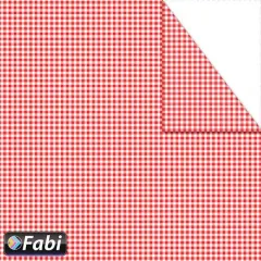 χαρτόνι διπλής οψης fabi 50x70cm 220 gr. μίνι καρό κόκκινο - Fabi