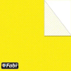 χαρτόνι διπλής οψης fabi 50x70cm 220 gr. μίνι πουά κίτρινο - Fabi