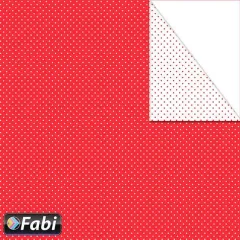 χαρτόνι διπλής οψης fabi 50x70cm 220 gr. μίνι πουά κόκκινο - Fabi