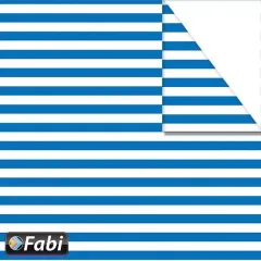 χαρτόνι διπλής οψης fabi 50x70cm 220 gr. ριγέ μπλε - Fabi