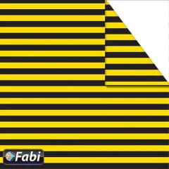 χαρτόνι διπλής οψης 50x70cm 220 gr. ριγέ μαύρο - Fabi