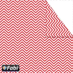 χαρτόνι διπλής όψης fabi 50x70cm 220 gr. ζιγκ ζαγκ κόκκινο - Fabi