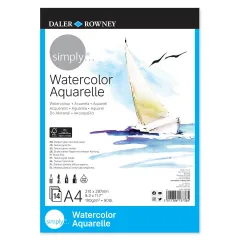 Μπλοκ daler rowney watercolor aquarelle simply pad ακουαρέλας a4 190gsm 14φύλλα - Daler rowney