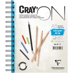 Μπλοκ σχεδίου clairefontaine cray'on a5 50 φύλλα 120gr - Clairefontaine