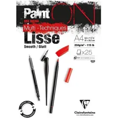 Μπλοκ σχεδίου clairefontaine paint on lisse a4 25 φύλλα 250gr - Clairefontaine