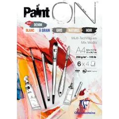 Μπλοκ σχεδίου clairefontaine paint on mix media a4 24 φύλλα 250gr - Clairefontaine