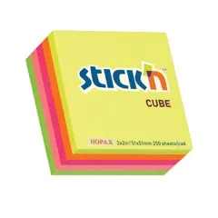 Κύβος stickn 50x50mm 240 φύλλα neon - Stickn