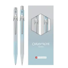 σετ στυλό και μηχανικό μολύβι 0.5mm caran d'ache 849 blue lagoon - Caran d'ache