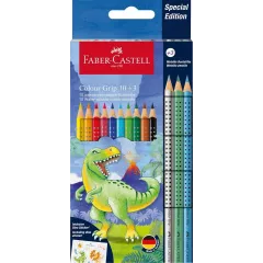 Ξυλομπογιές faber castell dinosaur colour grip 10+3 - Faber castell