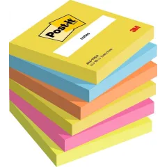 Αυτοκόλλητα χαρτάκια post-it 3m energetic 76x76mm 6 τεμάχια - 3m