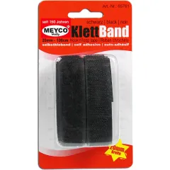 Velcro αυτοκόλλητο meyco 20mmx100cm μαύρο - Meyco