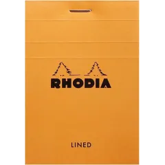 Μπλοκ rhodia 7.4χ10.5cm ριγέ 80 φύλλα orange - Rhodia