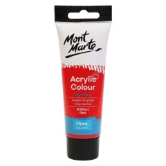 χρώμα ακρυλικό mont marte 75ml brilliant red 10 - Mont marte